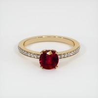 1.17 Ct. Ruby Ring, 18K Yellow Gold 1
