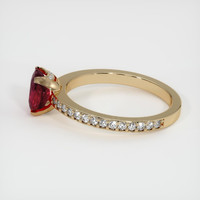 1.04 Ct. Ruby Ring, 18K Yellow Gold 4