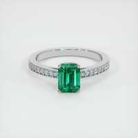 1.51 Ct. Emerald Ring, Platinum 950 1