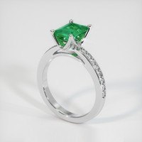 2.15 Ct. Emerald Ring, Platinum 950 2