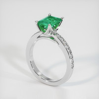 1.76 Ct. Emerald Ring, Platinum 950 2