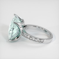 12.88 Ct. Greenish Blue Aquamarine Ring, Platinum 950 4