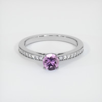 0.64 Ct. Pink Sapphire Ring, Platinum 950 1