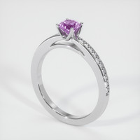 0.64 Ct. Pink Sapphire Ring, Platinum 950 2