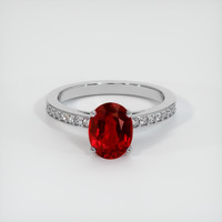 2.01 Ct. Ruby Ring, Platinum 950 1