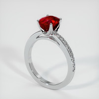 2.27 Ct. Ruby Ring, Platinum 950 2