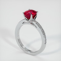 1.68 Ct. Ruby Ring, Platinum 950 2