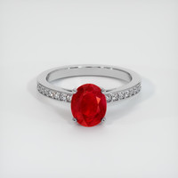 1.80 Ct. Ruby Ring, Platinum 950 1