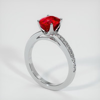 1.80 Ct. Ruby Ring, Platinum 950 2