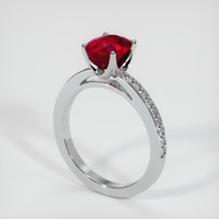 2.35 Ct. Ruby Ring, Platinum 950 2