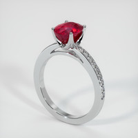 2.09 Ct. Ruby Ring, Platinum 950 2