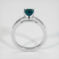 1.37 Ct. Greenish Blue Sapphire Ring, Platinum 950 3