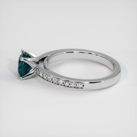1.37 Ct. Greenish Blue Sapphire Ring, Platinum 950 4