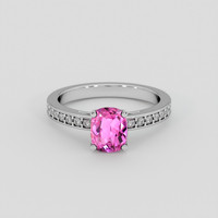 1.16 Ct. Pink Sapphire Ring, Platinum 950 1