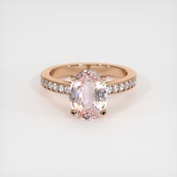 3.21 Ct. Pink Sapphire Ring, 14K Rose Gold 1