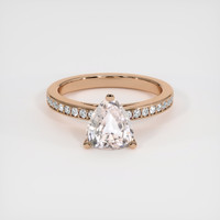 2.05 Ct. Peach Sapphire Ring, 14K Rose Gold 1