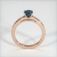0.77 Ct. Greenish Blue Sapphire Ring, 14K Rose Gold 3