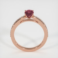 1.00 Ct. Reddish Pink Sapphire Ring, 14K Rose Gold 3