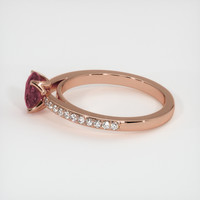 1.00 Ct. Reddish Pink Sapphire Ring, 14K Rose Gold 4