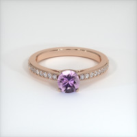 0.64 Ct. Pink Sapphire Ring, 18K Rose Gold 1