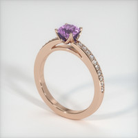 0.64 Ct. Pink Sapphire Ring, 18K Rose Gold 2