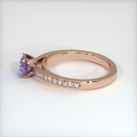 0.64 Ct. Pink Sapphire Ring, 18K Rose Gold 4