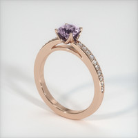 0.72 Ct. Pink Sapphire Ring, 18K Rose Gold 2