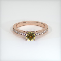 0.76 Ct. Sapphire Ring, 18K Rose Gold 1