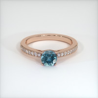 0.81 Ct. Sapphire Ring, 18K Rose Gold 1