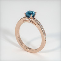 0.81 Ct. Sapphire Ring, 18K Rose Gold 2