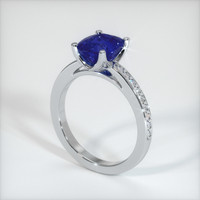 1.93 Ct. Blue Sapphire Ring, 10K White Gold 2