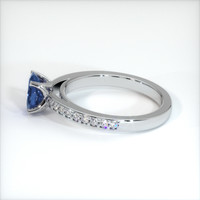 0.97 Ct. Blue Sapphire Ring, 10K White Gold 4