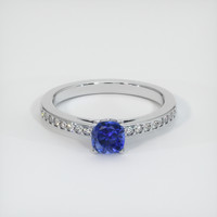 0.65 Ct. Blue Sapphire Ring, 10K White Gold 1
