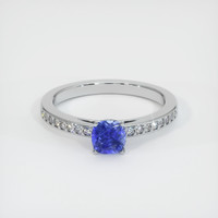 0.69 Ct. Blue Sapphire Ring, 10K White Gold 1
