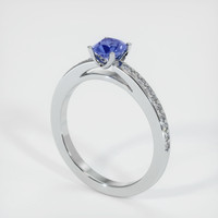 0.69 Ct. Blue Sapphire Ring, 10K White Gold 2