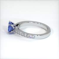 0.86 Ct. Blue Sapphire Ring, 10K White Gold 4