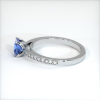 1.04 Ct. Blue Sapphire Ring, 10K White Gold 4