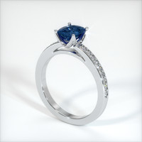 0.95 Ct. Blue Sapphire Ring, 10K White Gold 2