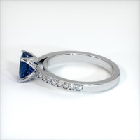 0.95 Ct. Blue Sapphire Ring, 10K White Gold 4