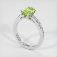 1.82 Ct. Green Tourmaline Ring, 10K White Gold 2