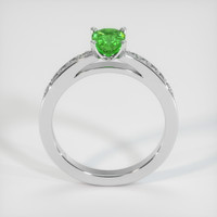 0.73 Ct. Yellowish Green Chrome Tourmaline Ring, 10K White Gold 3