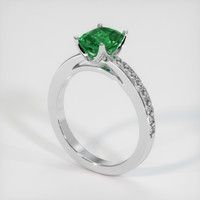 1.53 Ct. Tsavorite Garnet Ring, 10K White Gold 2