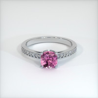 0.68 Ct. Pink Sapphire Ring, 10K White Gold 1