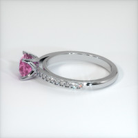 0.68 Ct. Pink Sapphire Ring, 10K White Gold 4