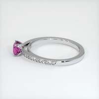 0.73 Ct. Pinkish Purple Sapphire Ring, 10K White Gold 4