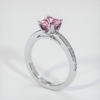 1.13 Ct. Pink Sapphire Ring, 10K White Gold 2