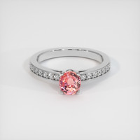1.03 Ct. Padparadscha Sapphire Ring, 10K White Gold 1