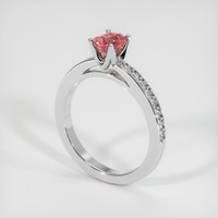 1.03 Ct. Padparadscha Sapphire Ring, 10K White Gold 2