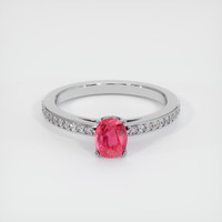 1.20 Ct. Pinkish Red Ruby Ring, 10K White Gold 1