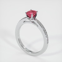 1.20 Ct. Pinkish Red Ruby Ring, 10K White Gold 2